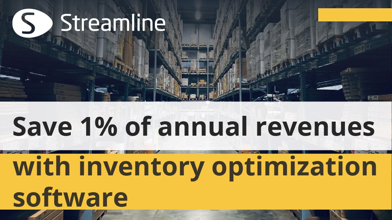 Save 1.44% of annual revenue or more with GMDH Streamline inventory optimization software