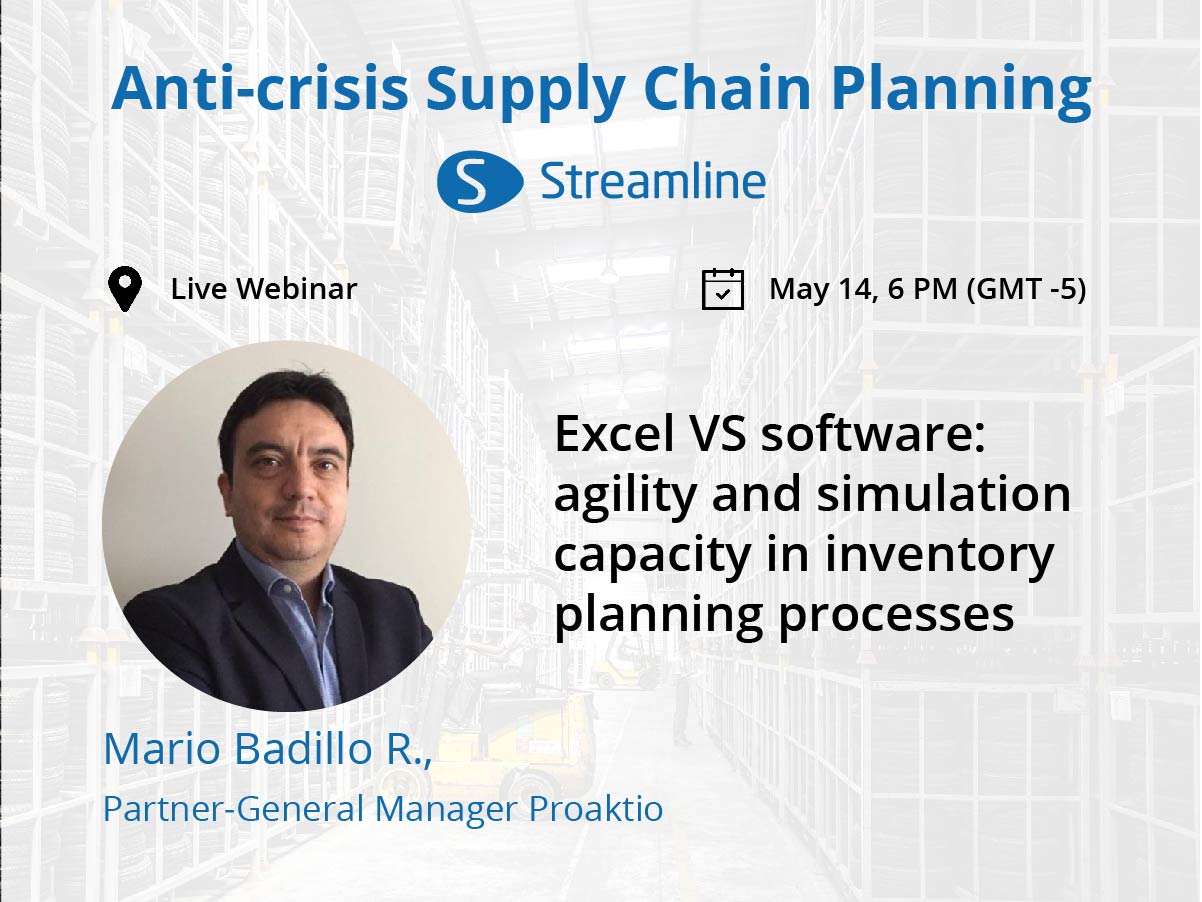 Excel VS software: agility and simulation capacity in inventory planning processes: Live Webinar 1 speaker-mario